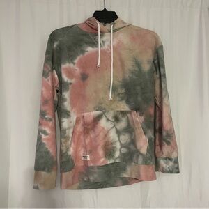 Simply Southern Pink and Gray Tie-Dye Hoodie